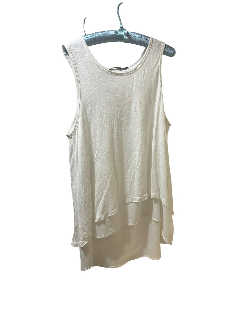 Vertigo Paris Layered High-Low Tank Top - Cream